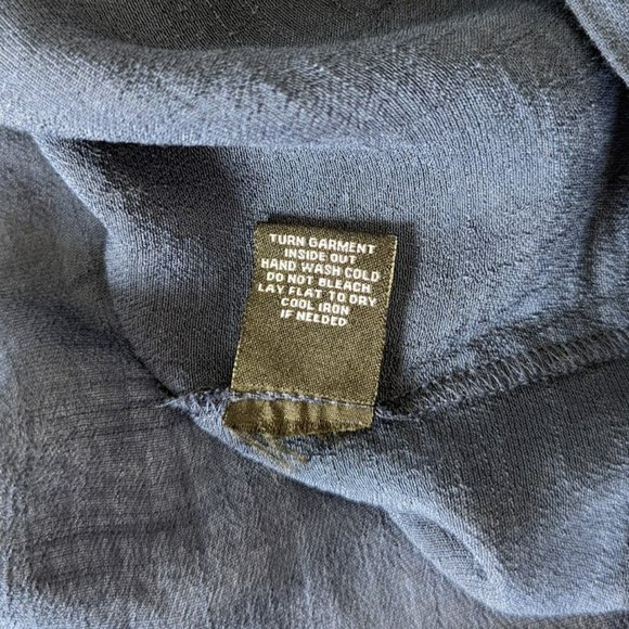 NWT Zac & Rachel Navy Button Down Top - Size Large - Picture 11 of 13